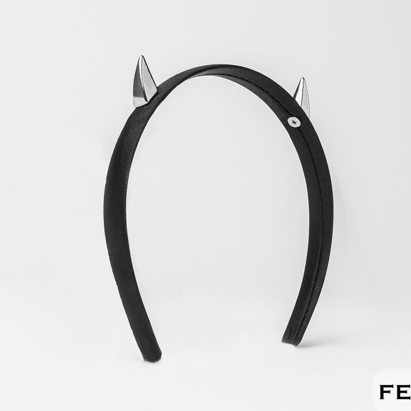 Studded headband with small devil horns. Party ears, Cosplay costume