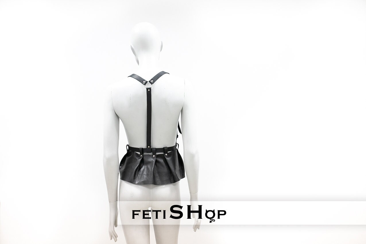 Leather Harness Women Peplum Belt Plus Size Leather Corset Etsy