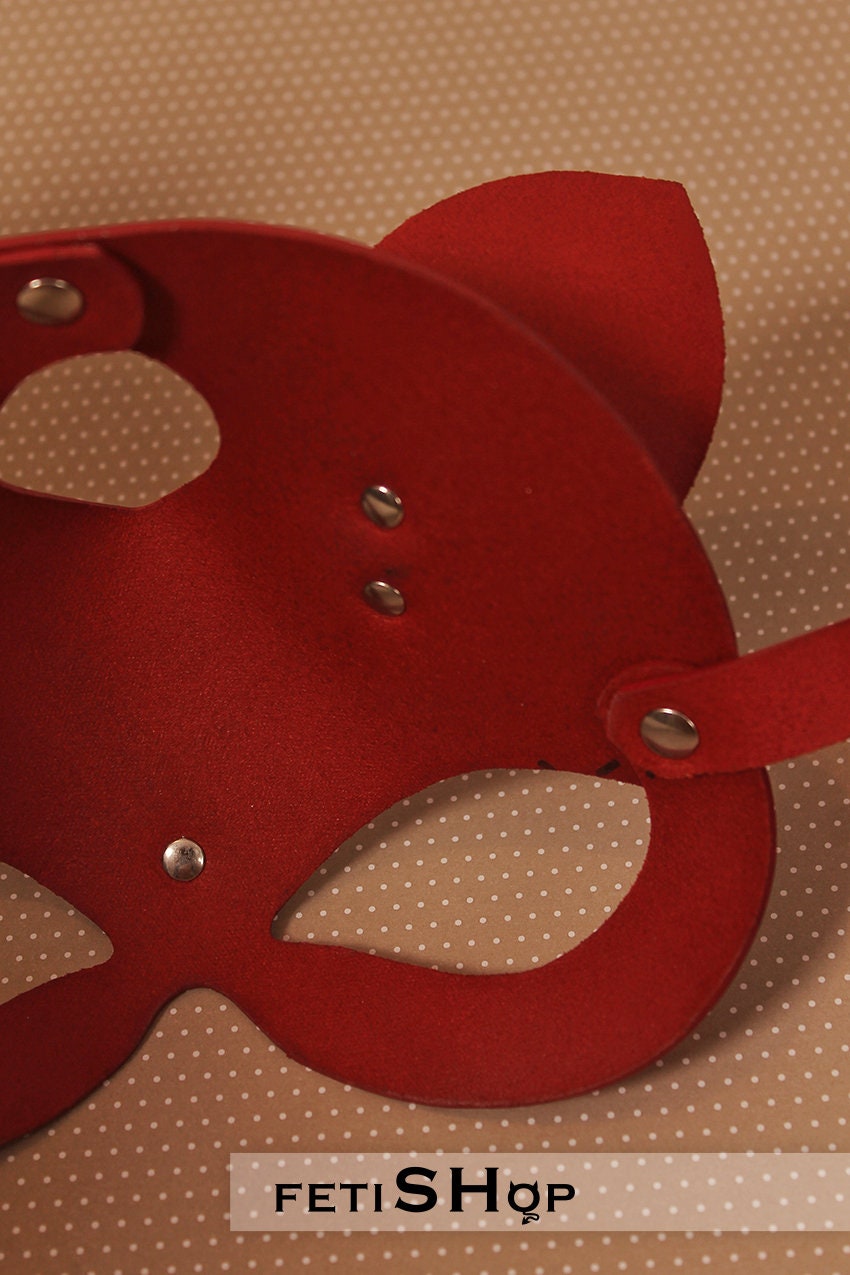 Leather Catwoman Eye Face Mask Cat Cosplay Petplay Fetish Etsy