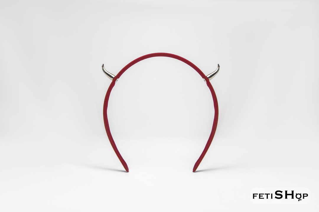Сherry Devil Horns Hair Headband Devilish Halloween Party Etsy