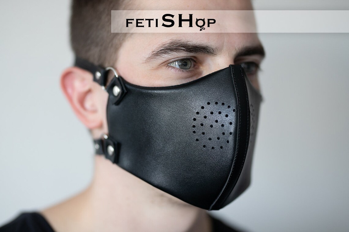 Men's face mask reusable mask leather face protection Etsy