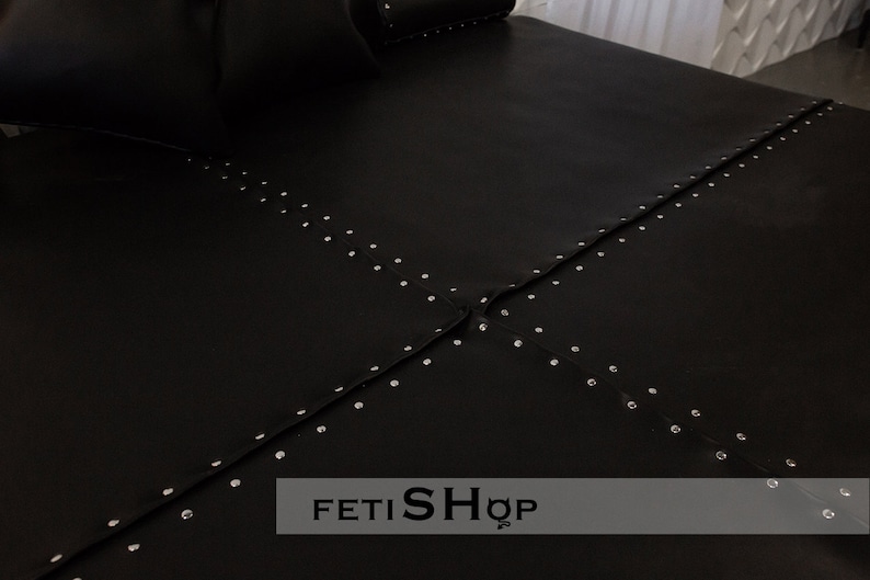 Leather Bed Cover Bdsm Leather Bed Linen Bed Sheet Leather Etsy