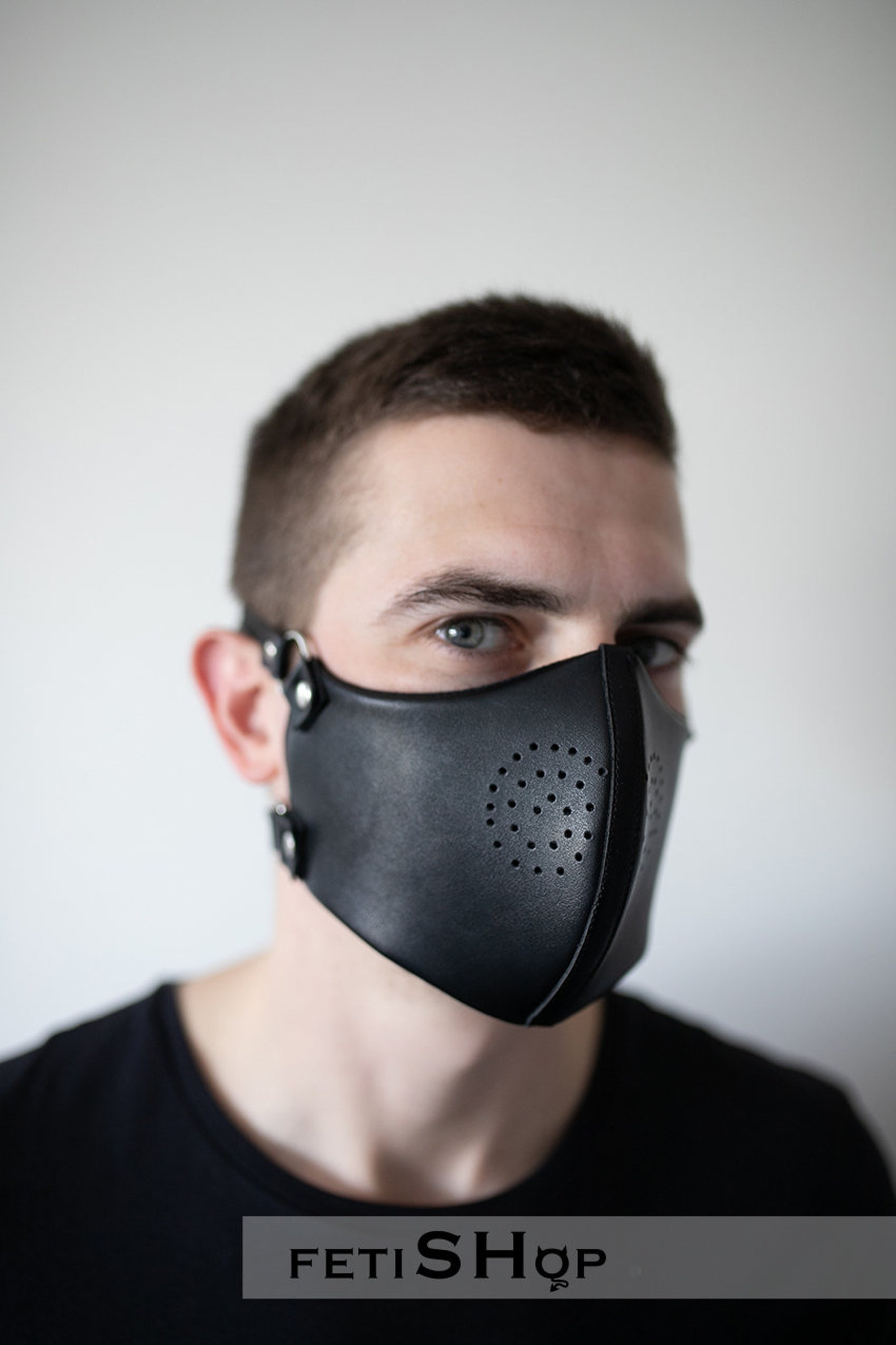 Men's face mask reusable mask leather face protection Etsy