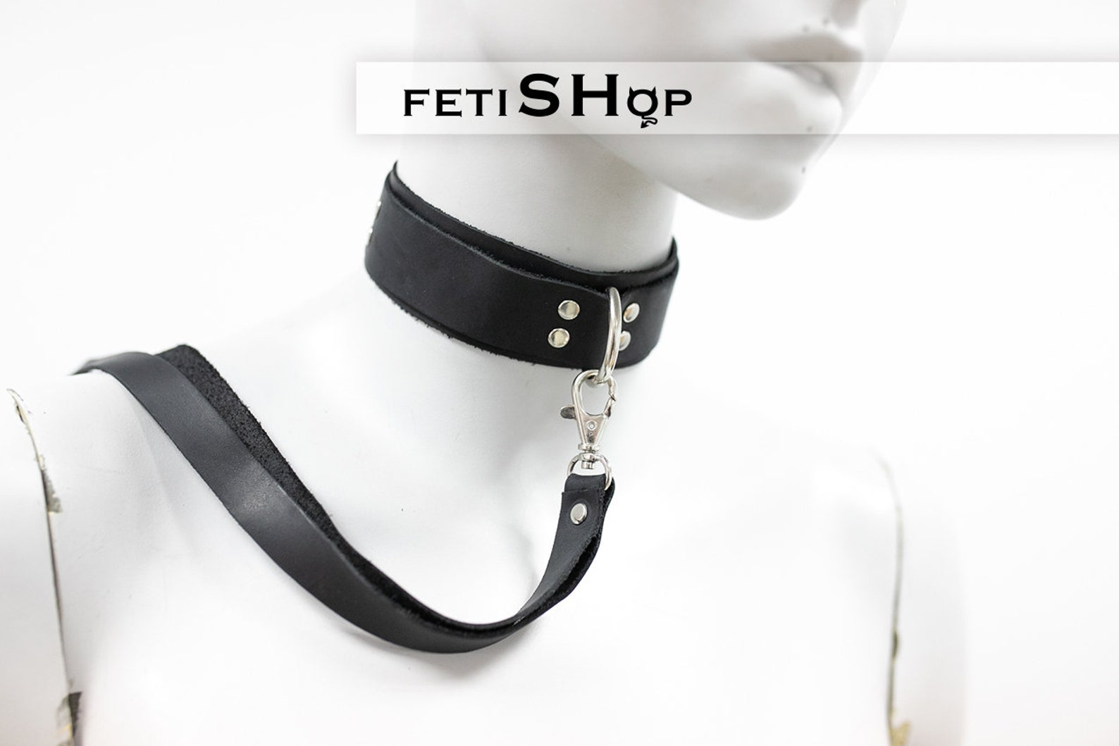 Leash collar leather leash with choker bdsm leather short | Etsy