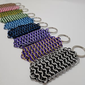 Chainmail Keychain | European 8 in 2 | Kings Maille | Custom colors available
