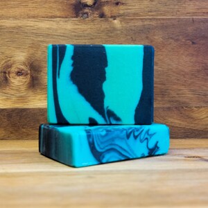 Handmade Coconut Milk & Shea Butter Soap | Moisturizing and Gentle for All Skin Types | Charcoal and Moon Shine  | Sage Mint Scent