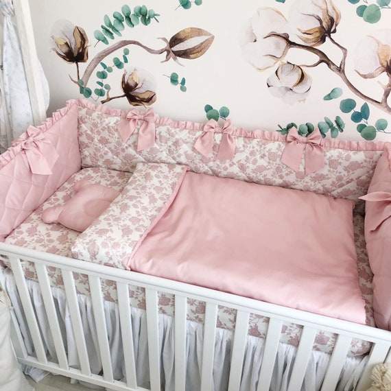 pink baby girl crib bedding