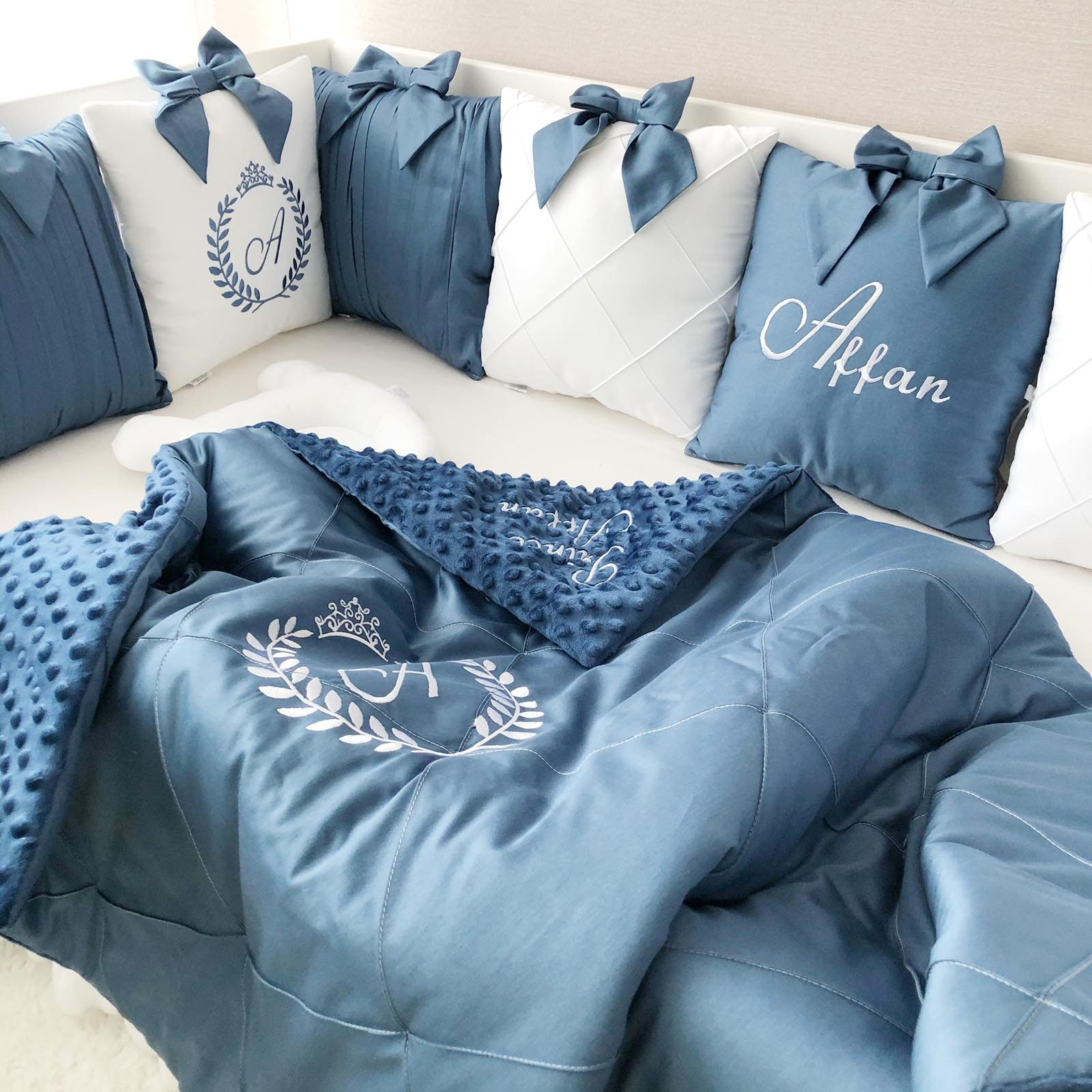 Navy blue Baby boy Bedding Crib Set Crib Bedding Set For boy Etsy