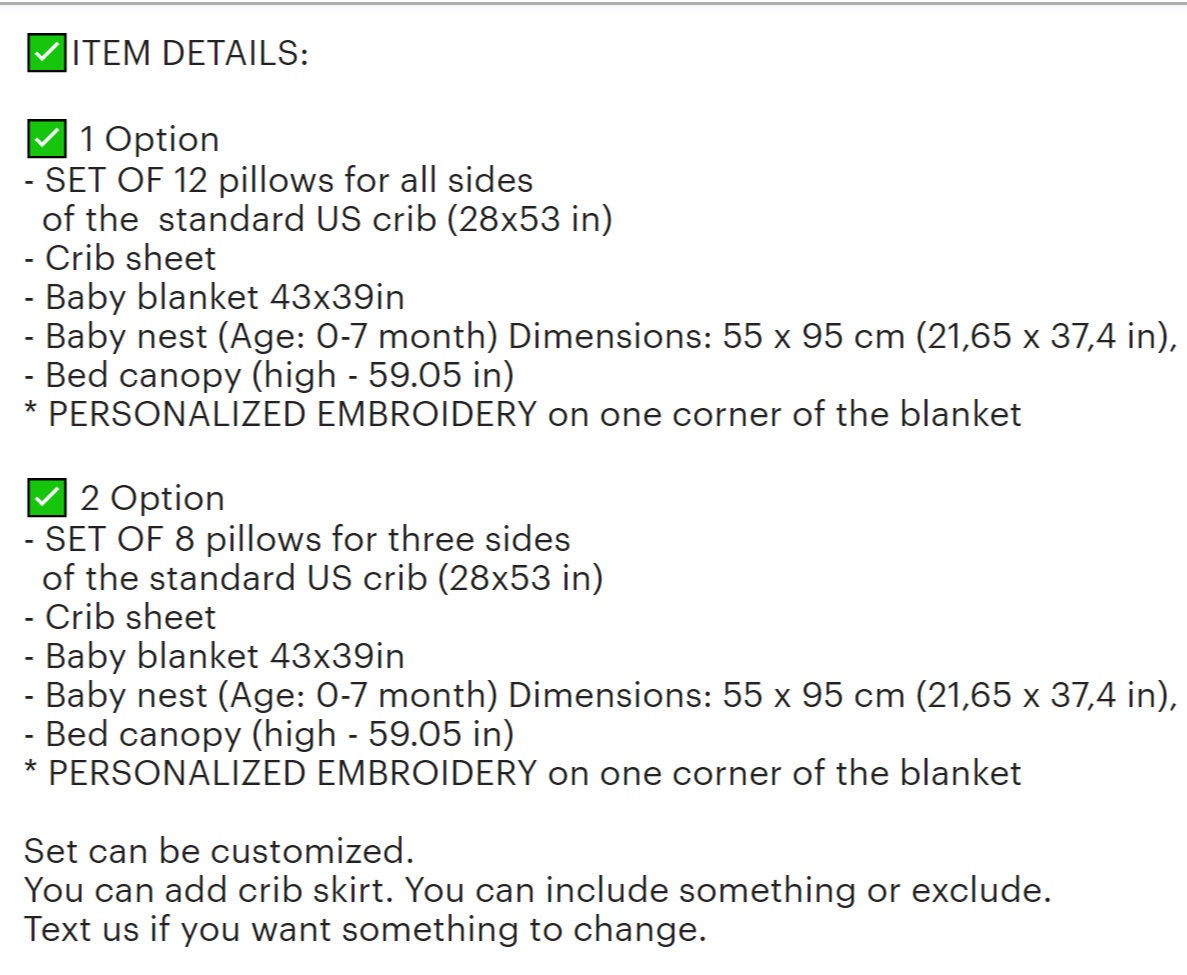 Baby Bumper and Crib Set. Crib Bumber Pads With Crib Sheet. Etsy