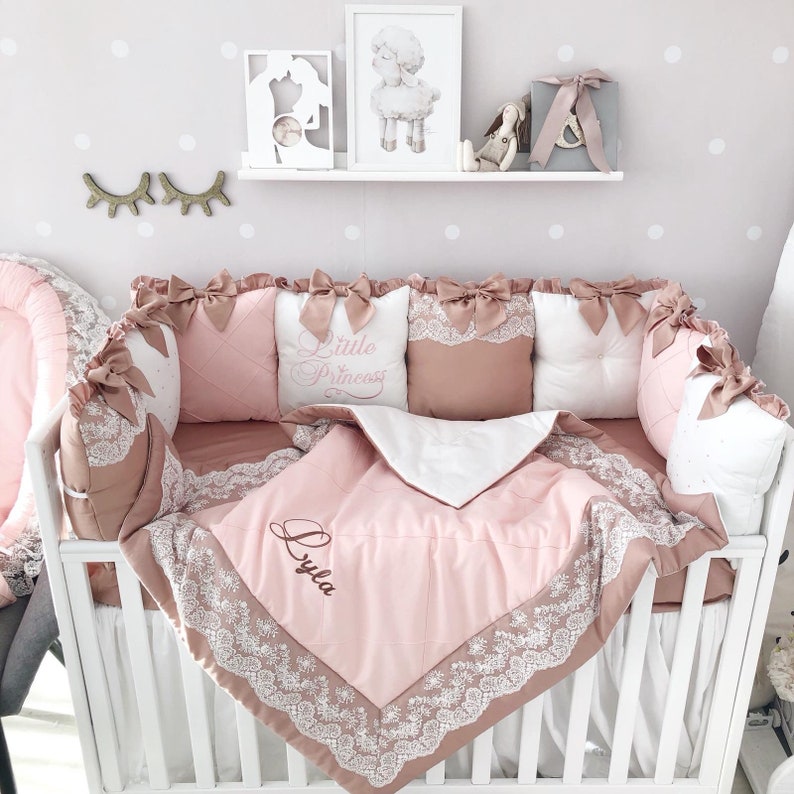 Baby Bumper and Crib Set. Crib Bumber Pads With Crib Sheet. Etsy