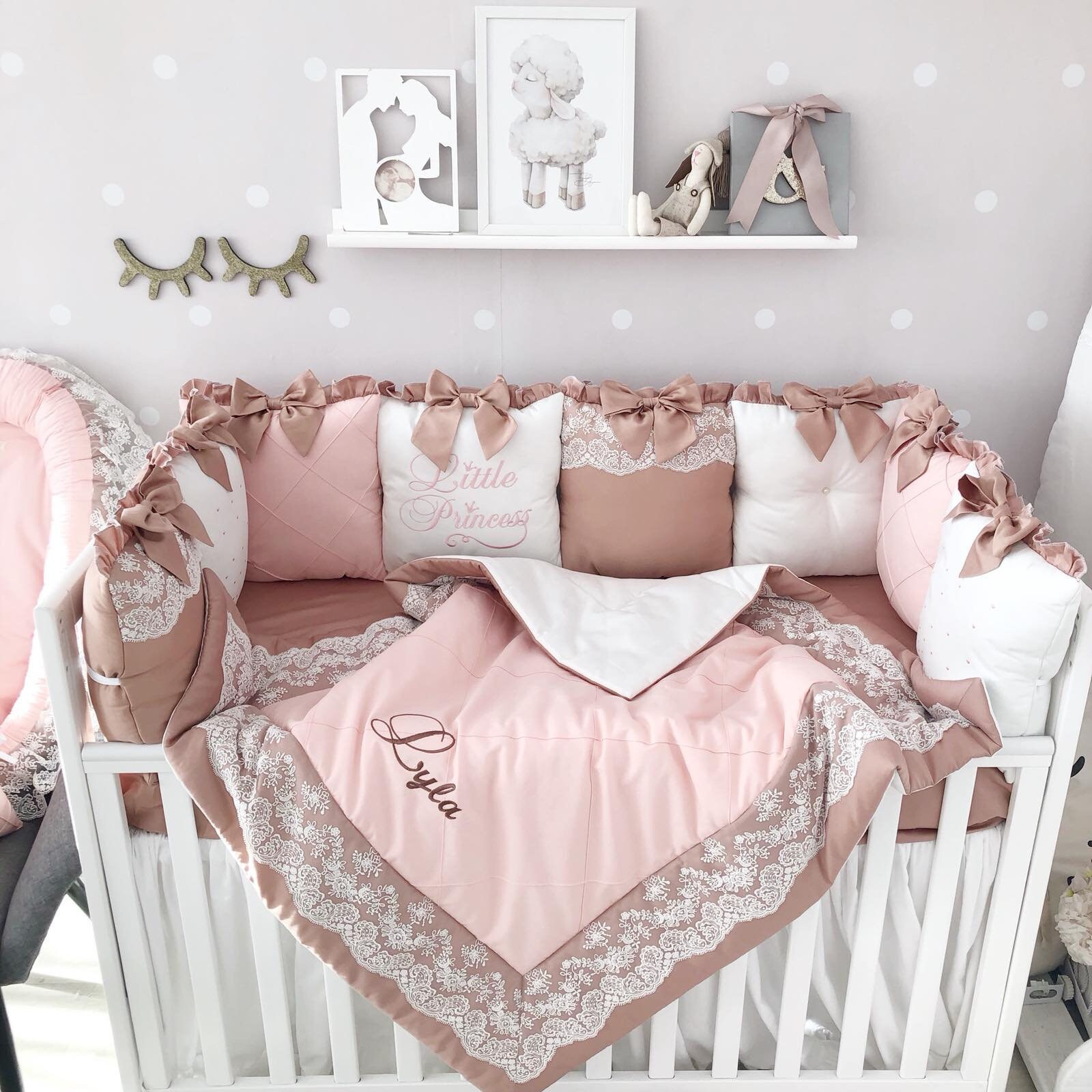 Baby Bumper and Crib Set. Crib Bumber Pads With Crib Sheet. Etsy