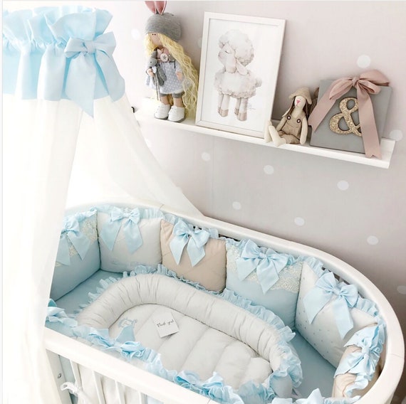 boys cot bumper set