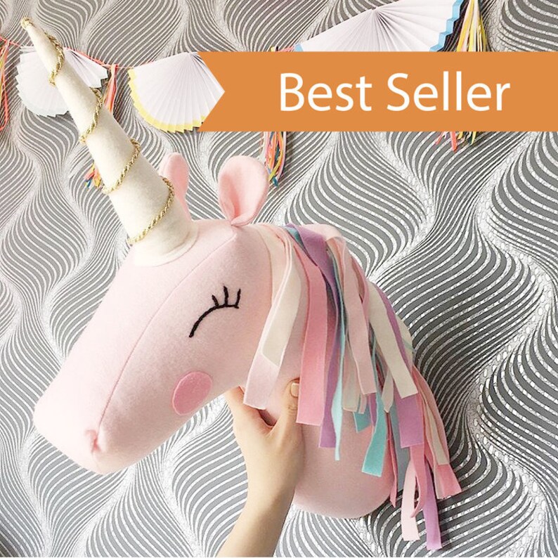 Unicorn nursery decor unicorn wall decor stuffed unicorn Etsy