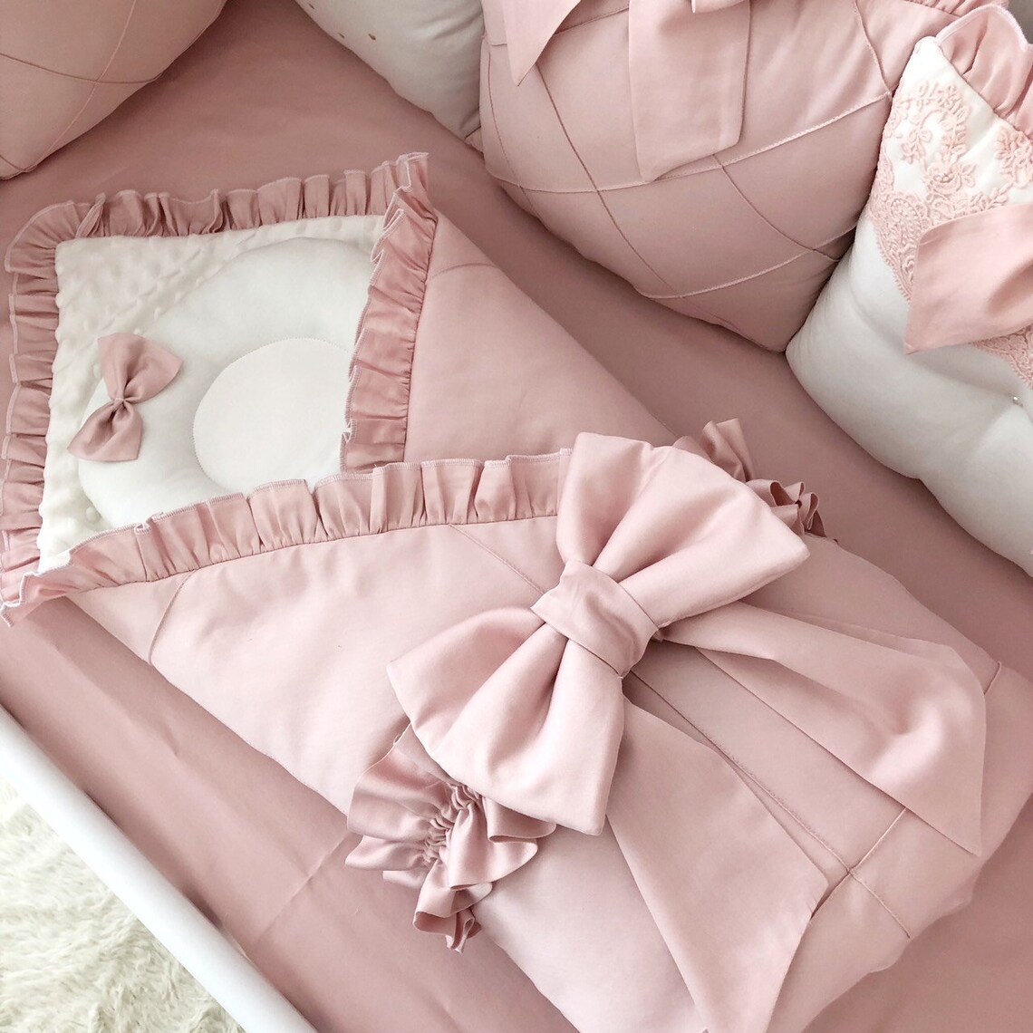 Baby Bumper and Crib Set. Crib Bumber Pads With Crib Sheet. Etsy