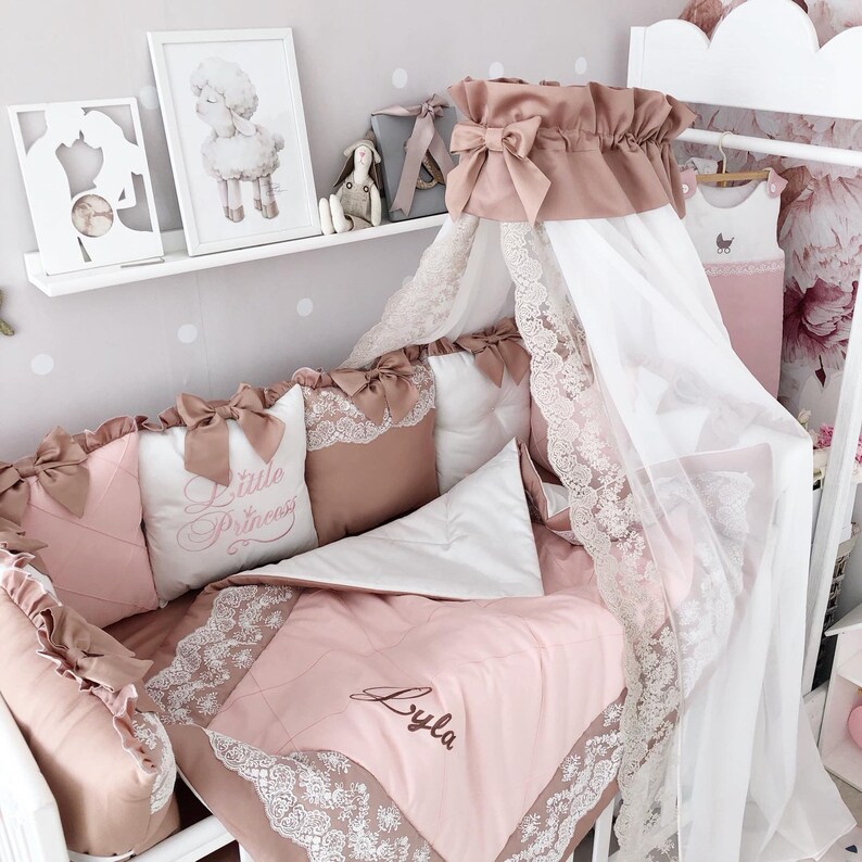 Baby Bumper and Crib Set. Crib Bumber Pads With Crib Sheet. Etsy