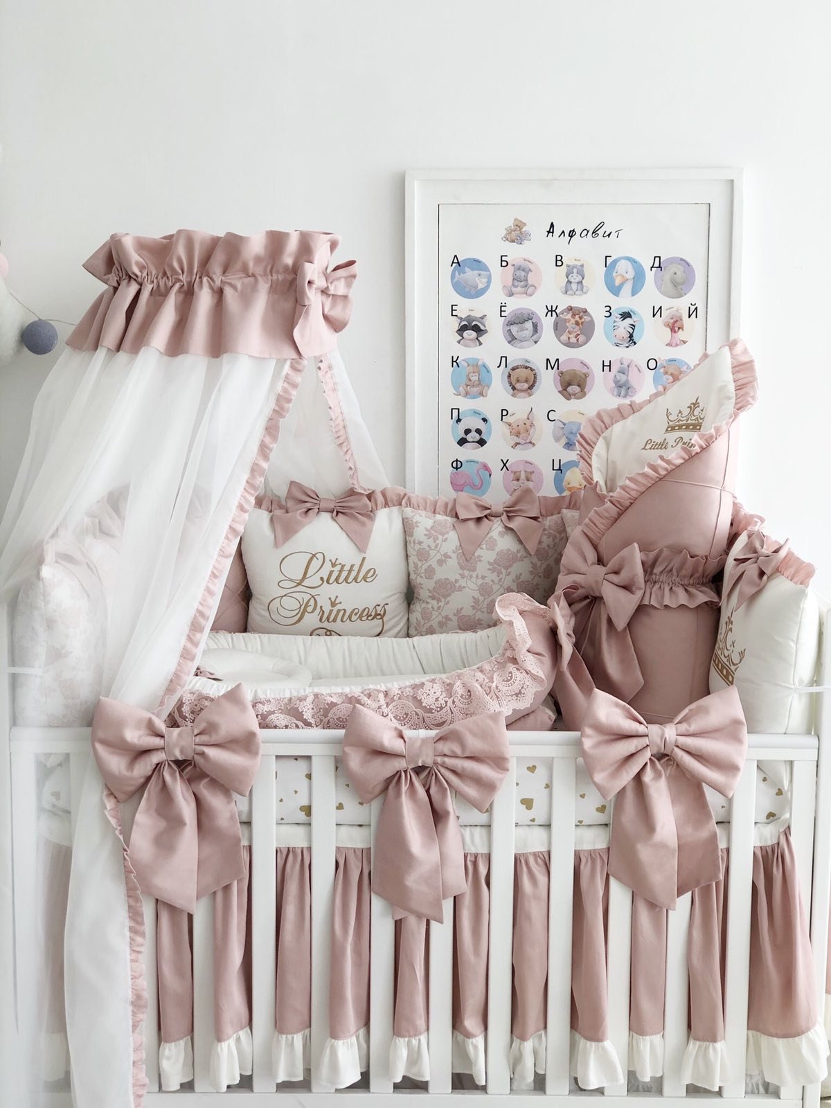 Baby Girl Crib Bedding Set Luxury Crib Bedding Baby Cocoon Etsy UK