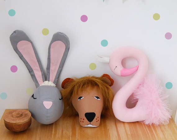 stuffed animal heads for nursery