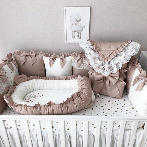 Lit De Bebe Fille Ensemble De Literie De Luxe Lit Bebe Nid Etsy France
