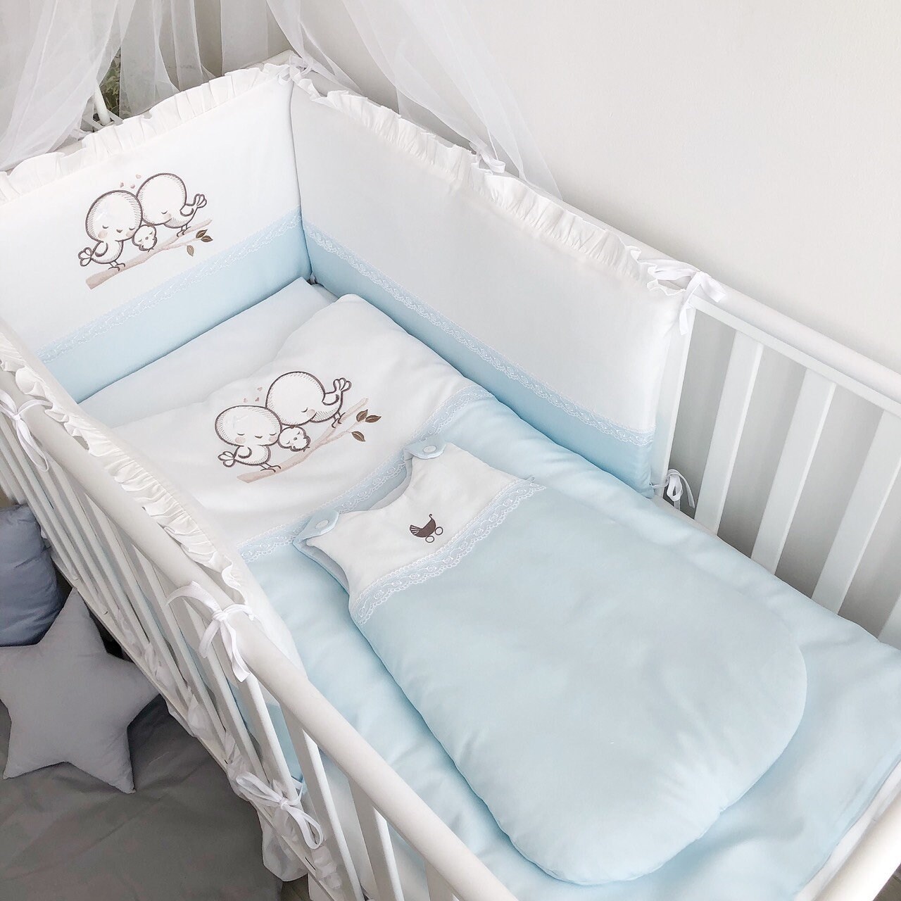 boy crib bumper