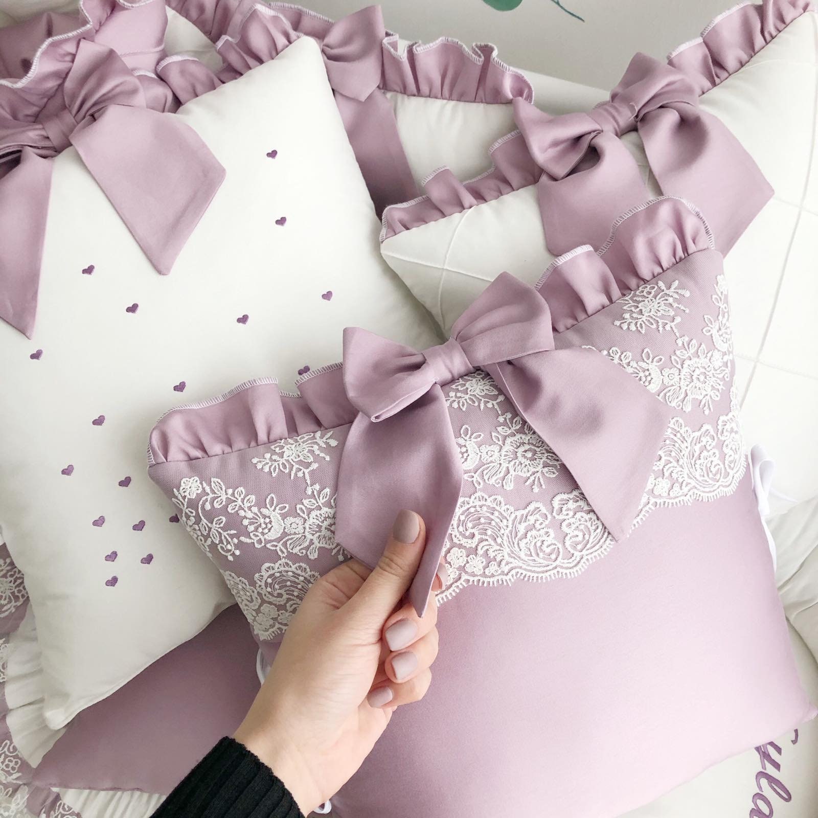 Baby Bumper Set for Girl. Crib Bumber Pads With Crib Sheet. Etsy