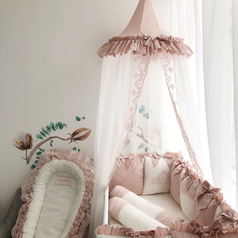 Baby girl crib bedding set with bumper Personalized Crib Etsy