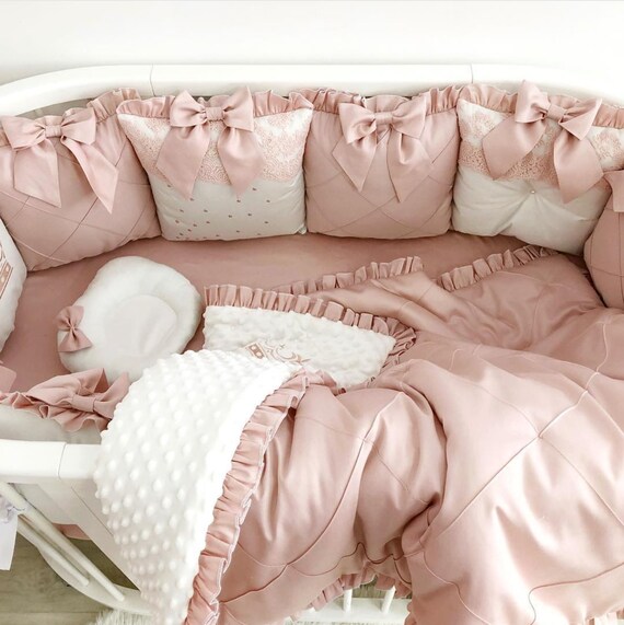 Baby Bumper and Crib Set. Crib Bumber Pads With Crib Sheet. Etsy