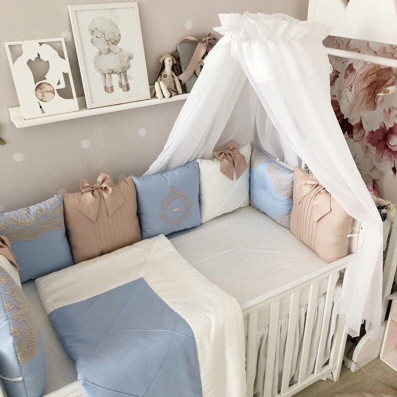 Baby Boy Bedding Crib Bedding Set for Boy Crib Bumper Pads Etsy