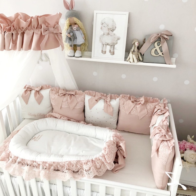Mini crib bedding set for girl Crib Set For Girl Baby Girl ...