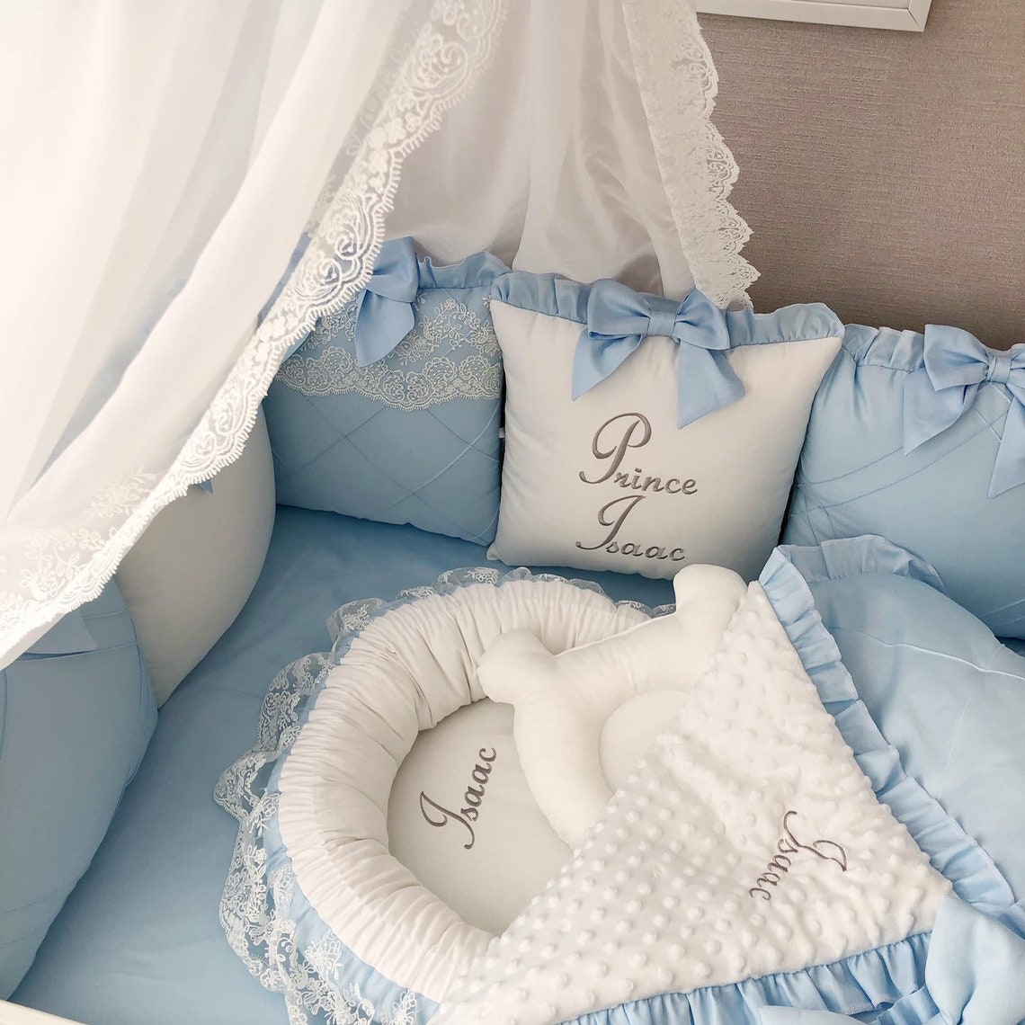 Baby boy crib bedding set luxury crib bedding Baby Nest Crib Etsy