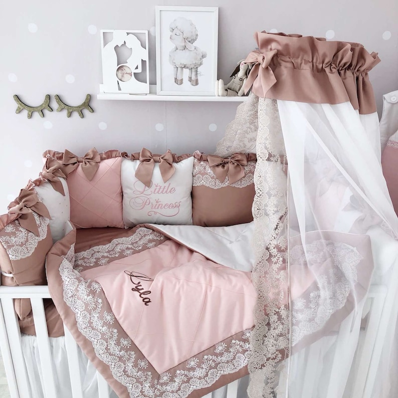 Baby Bumper and Crib Set. Crib Bumber Pads With Crib Sheet. Etsy