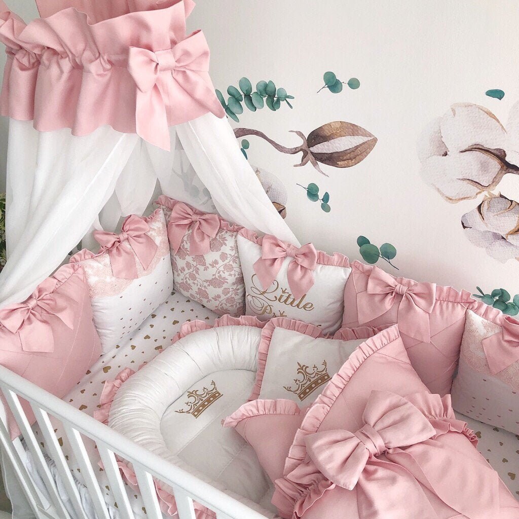 baby girl crib skirt