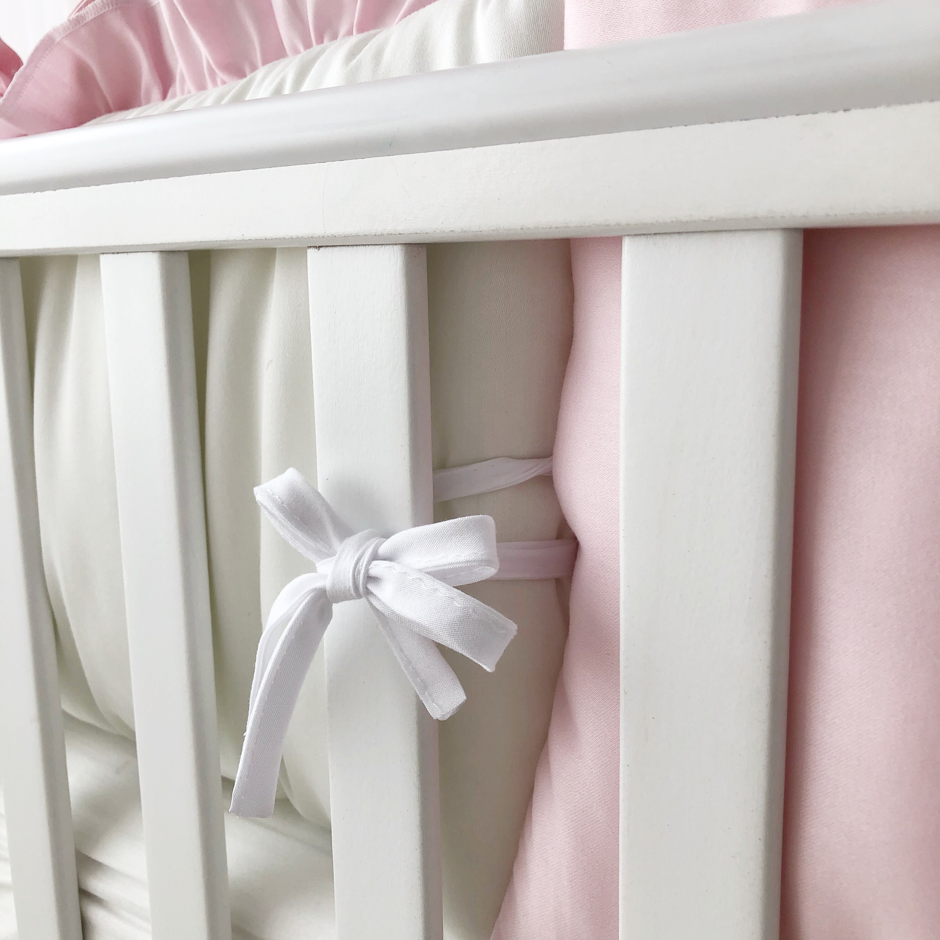 Baby bumper set for girl. Crib bumber pads with crib sheet. Etsy