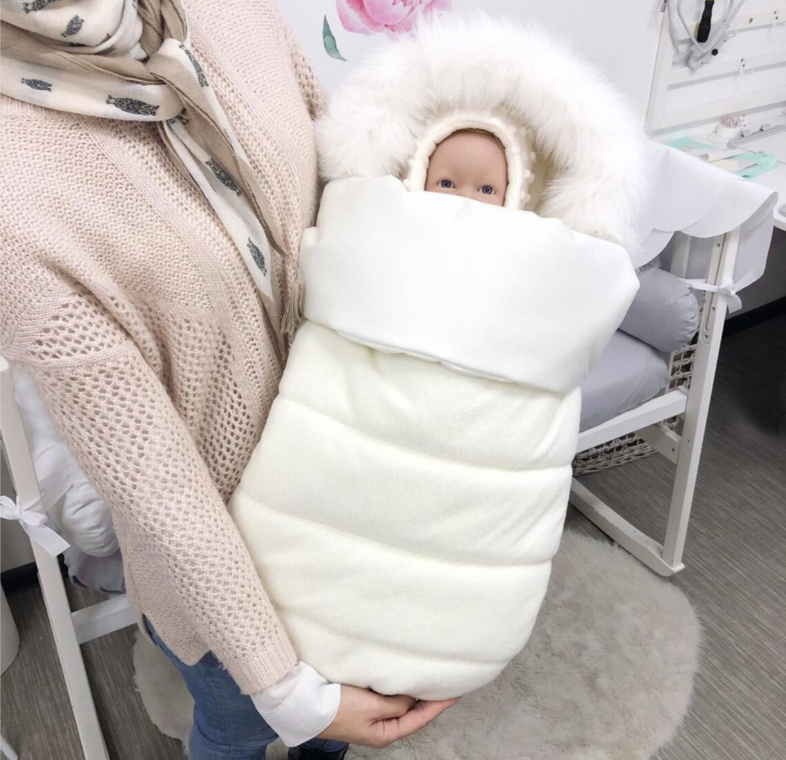 Chancelière Hivernale Pour Poussette Inglesina – Modèle Stroller Wintermuff Vert Forêt – Compatible Avec La Plupart Des Poussettes - 9