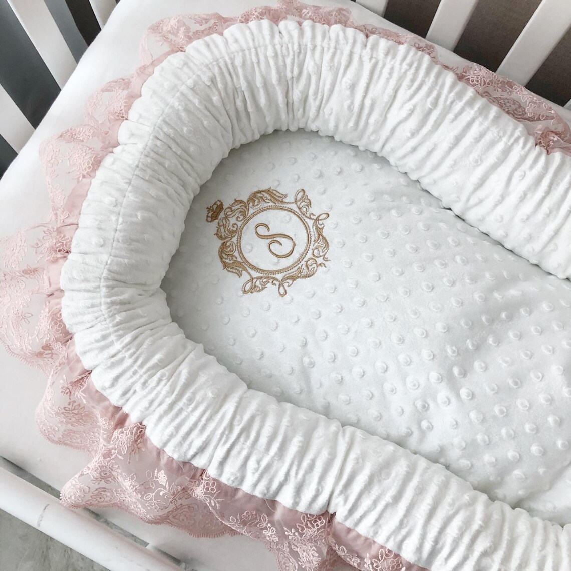 Newborn baby nest Personalized Baby nest for girl Babynest Etsy