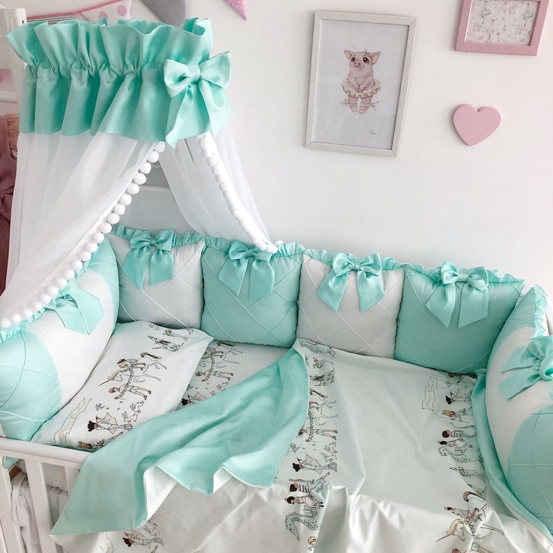 Crib Bedding Set Neutral Or Boy Crib Set Crib Bumper Pads Etsy