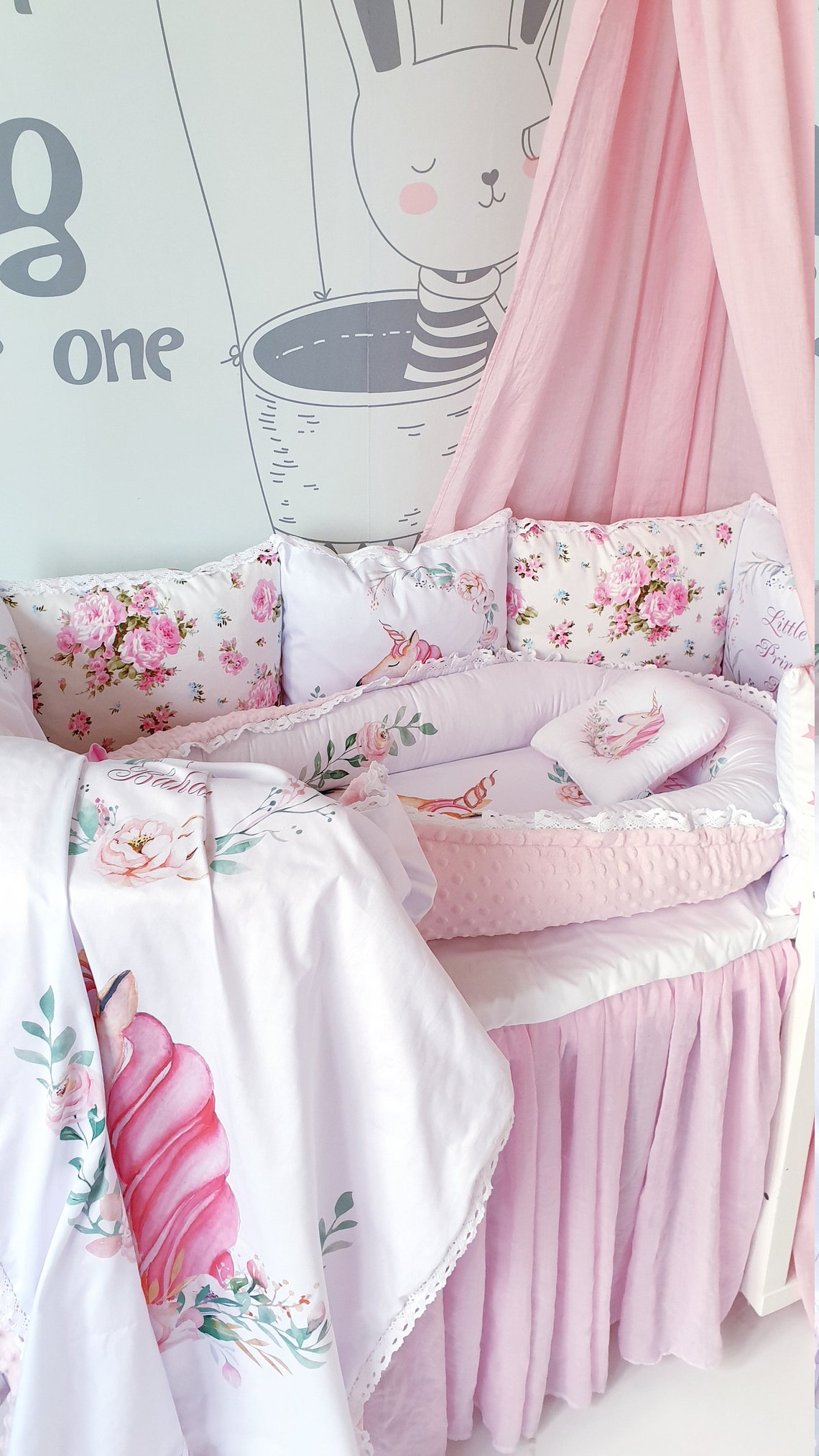 Baby nest and Baby blanket set Baby Nest Bed Personalized Etsy