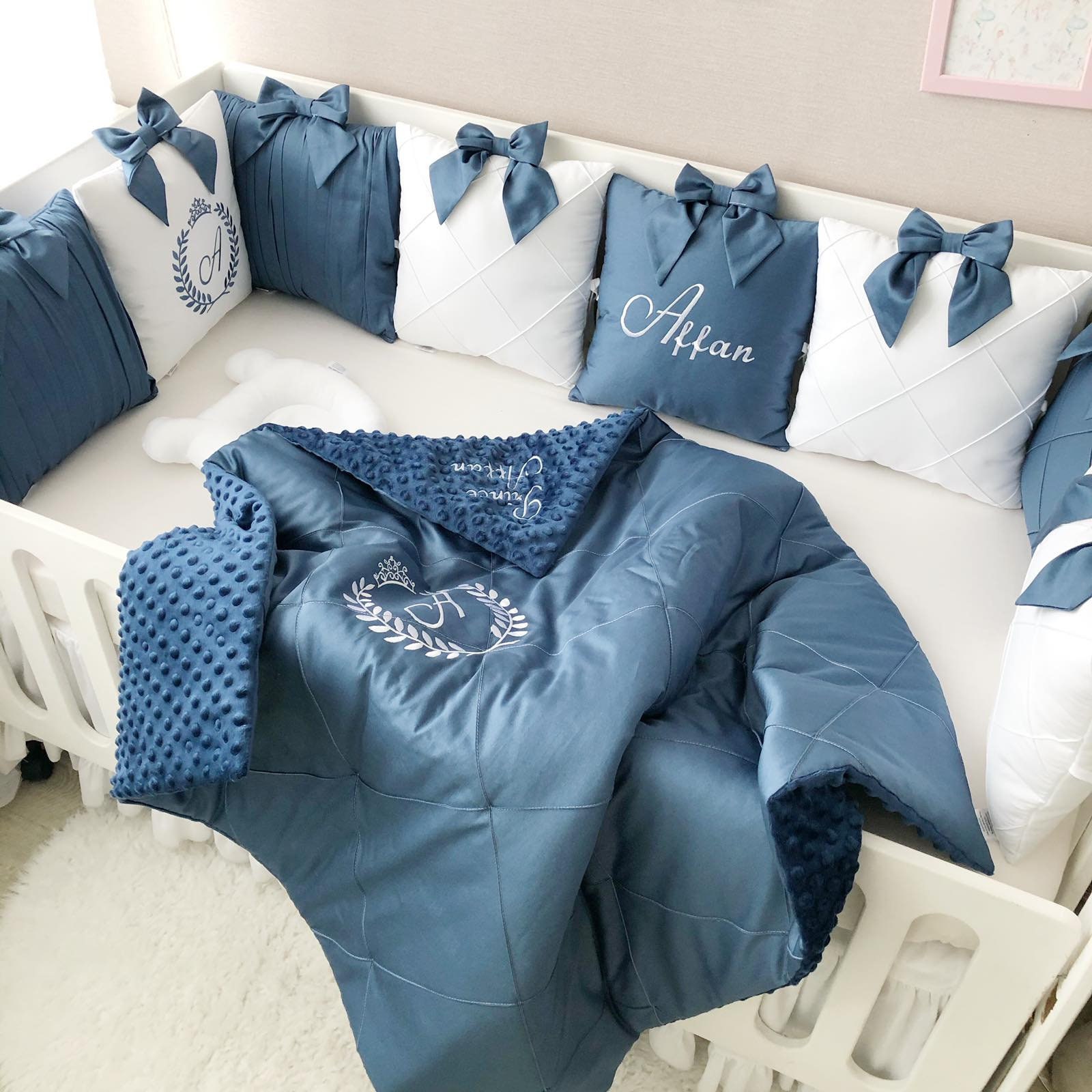 Navy blue Baby boy Bedding Crib Set Crib Bedding Set For boy Etsy