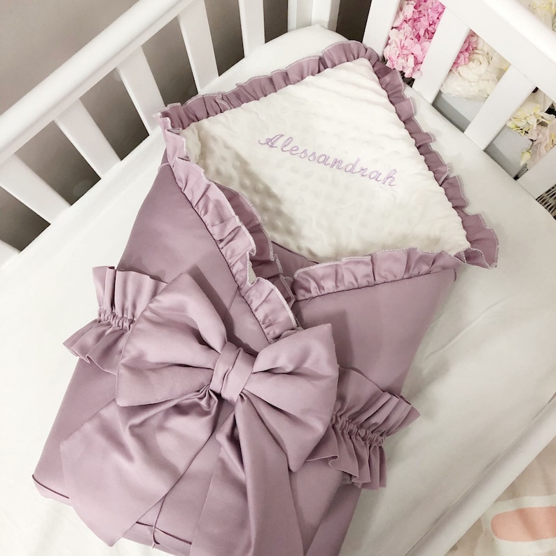 Baby Girl Blanket Personalized Receiving Blankets Baby Etsy