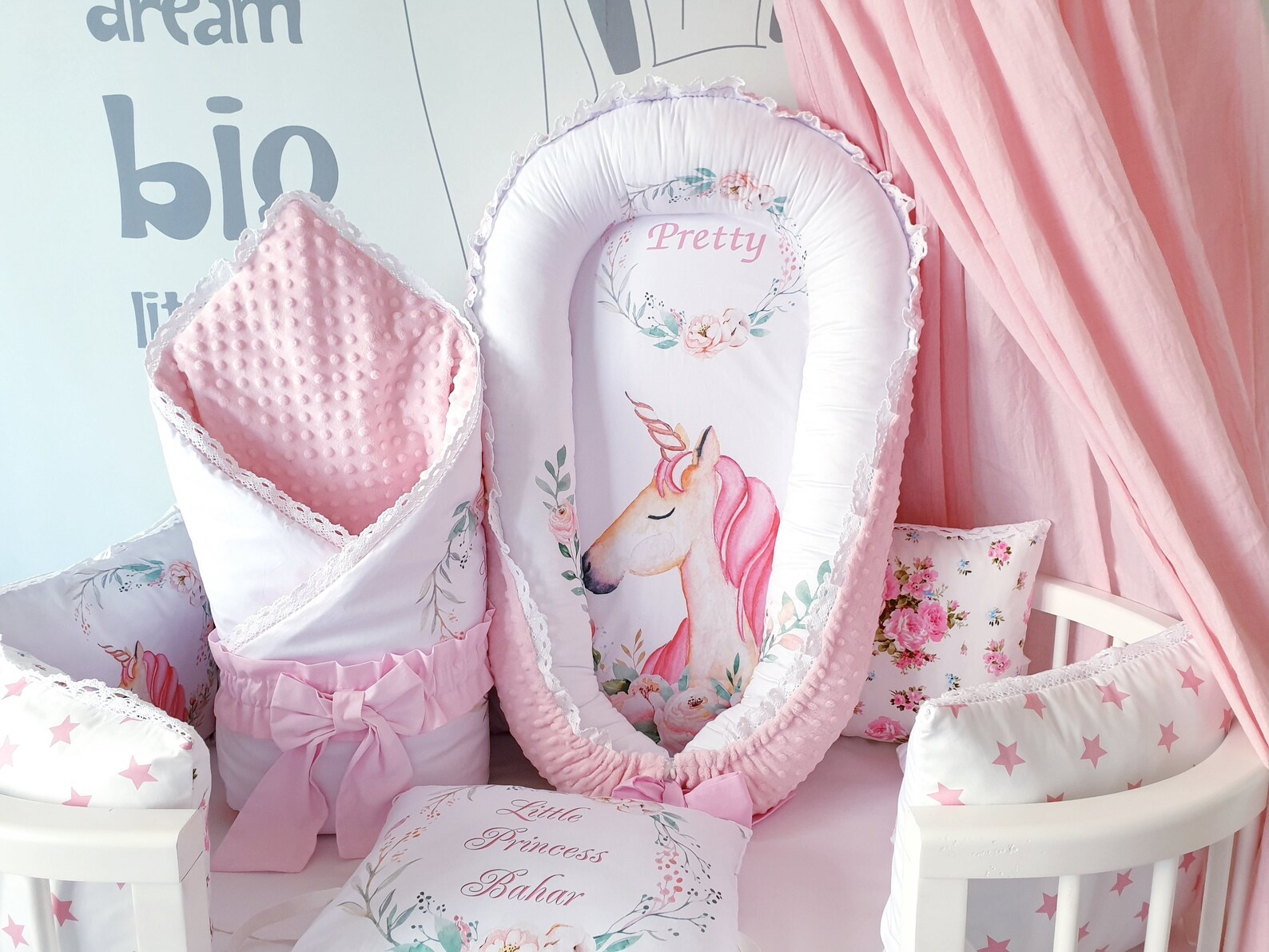 Baby nest and Baby blanket set Baby Nest Bed Personalized Etsy