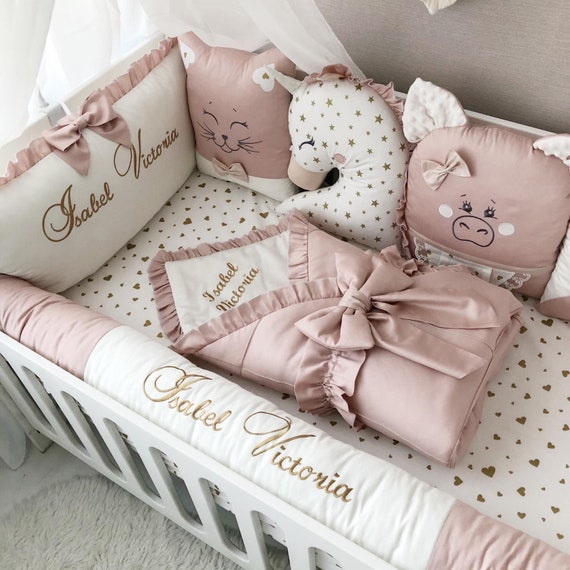 baby girl bumper pads