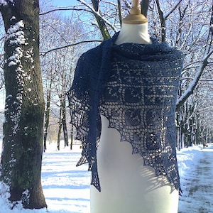 PDF knitting pattern, lace shawl knitting pattern, Estonian shawl knitting pattern, Reisefieber shawl pattern