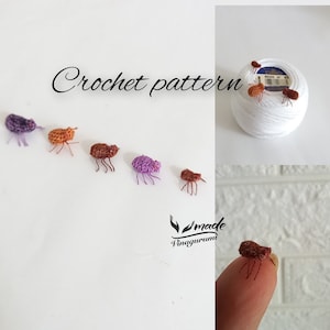 Tiny Crochet Spider pattern- crochet animal pattern- A0621