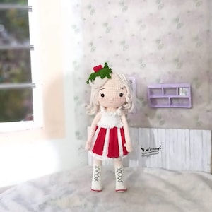 Amigurumi patroonpop, gehaakte pop PDF in het Engels - #D5122