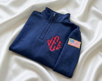 Bestickt mit J.E.E. Epstein Quarter Zip Sweatshirt, Meme Shirt, Jeffrey JEE Monogramm Unisex Sweatshirt, Jeffrey Epstein Stickerei Merch