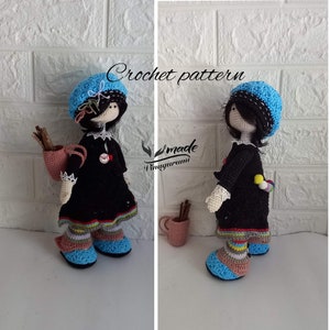 Muñeco étnico muñeco patrón crochet, muñeco tejido, muñeco amigurumi- #D0621