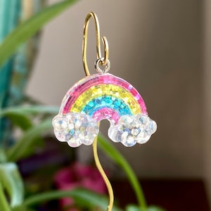 BABY Rainbow Plant Stake. House Plant Decor. SMALL Wire Plant Stake. Plant Decorations. Home Decor. Cute Home Decoration. Plant Lovers Gift