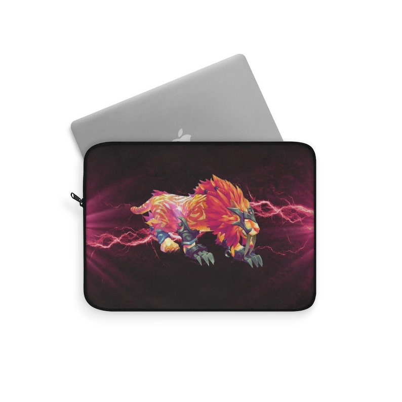 Pink and orange Feral Druid Laptop Sleeve