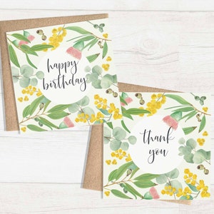 Watercolour Botanical Greeting Card/ Watercolour Australian Flora