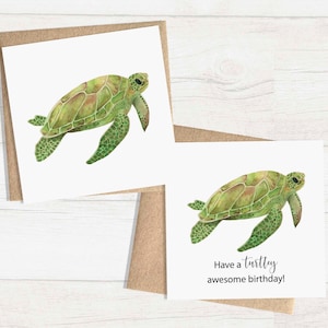 Watercolour Turtle Greeting Card
