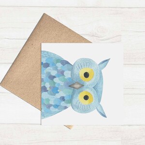 Watercolour Owl Greeting Card/ Owl Illustration
